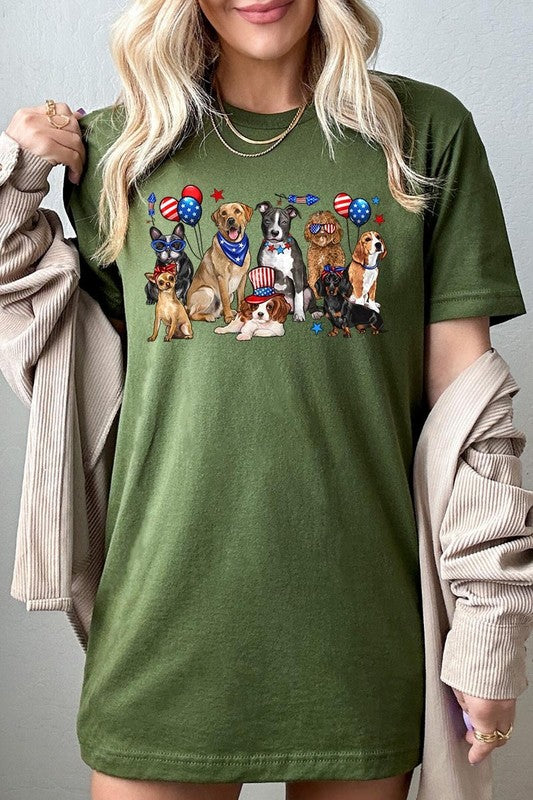 4th of July dogs Graphic Tee