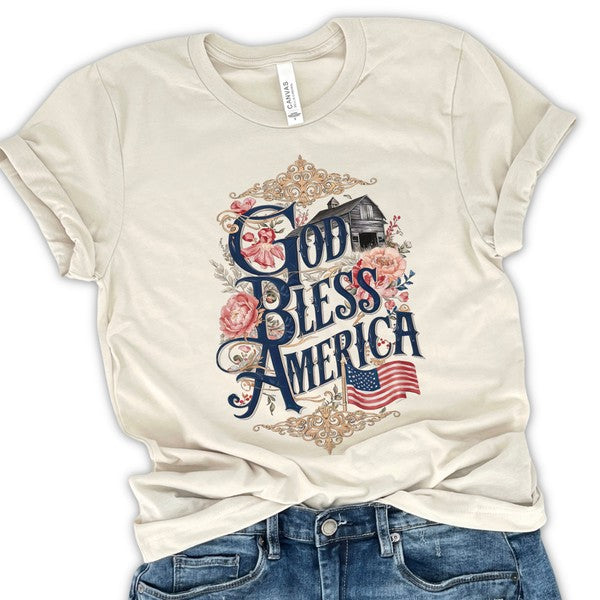 Plus - God Bless America Christian T-shirt