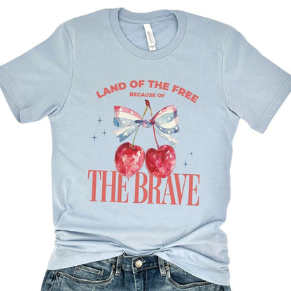 Plus - Cherries and Bow Women's American T-shirt