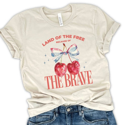 Plus - Cherries and Bow Women's American T-shirt