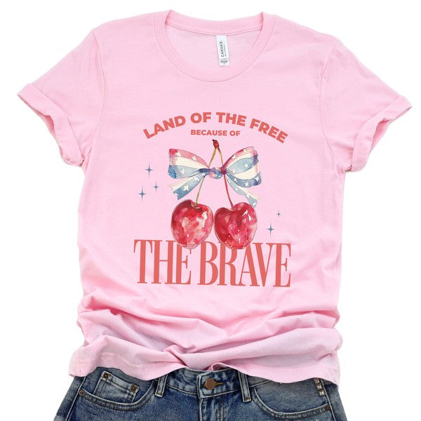 Plus - Cherries and Bow Women's American T-shirt