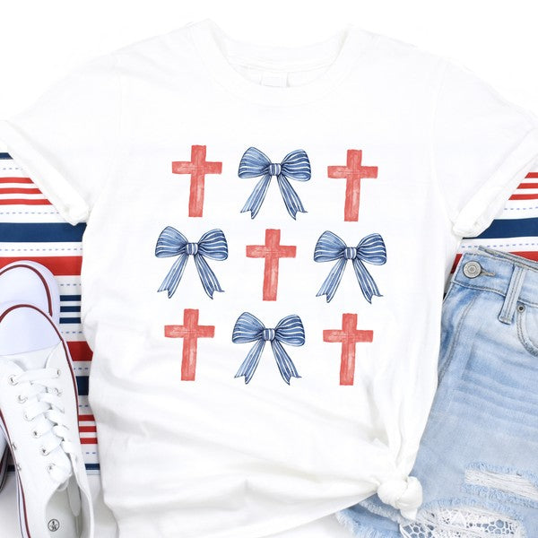 Plus - Cross and Bow Coquette Women's Christian