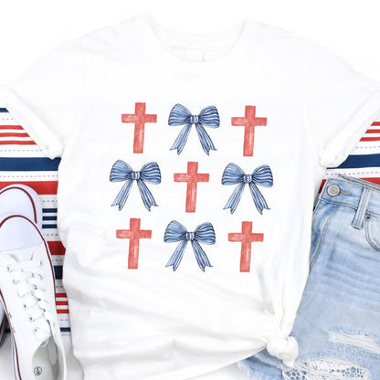 Plus - Cross and Bow Coquette Women's Christian