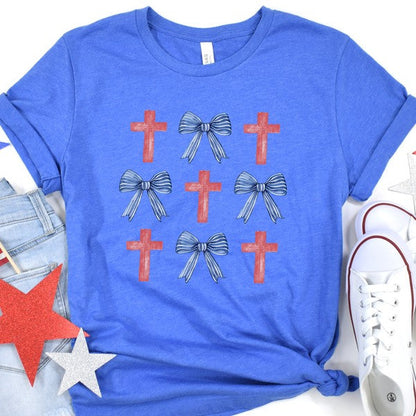 Plus - Cross and Bow Coquette Women's Christian