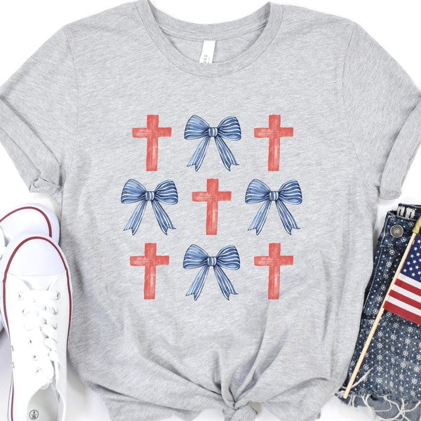 Plus - Cross and Bow Coquette Women's Christian