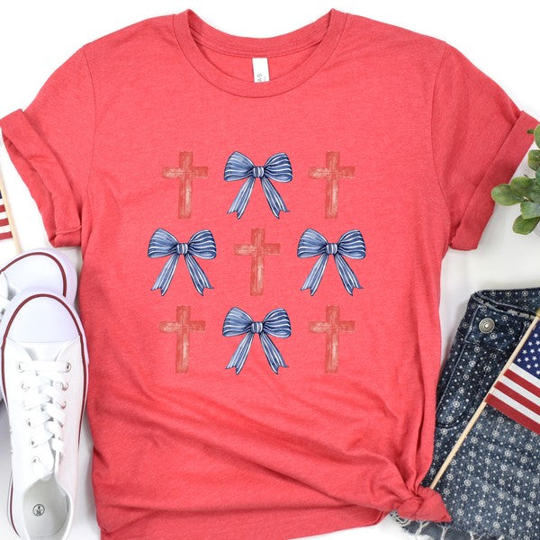 Plus - Cross and Bow Coquette Women's Christian