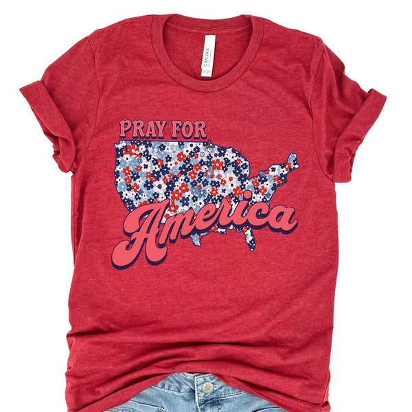 Plus - Pray for America Christian T-shirt