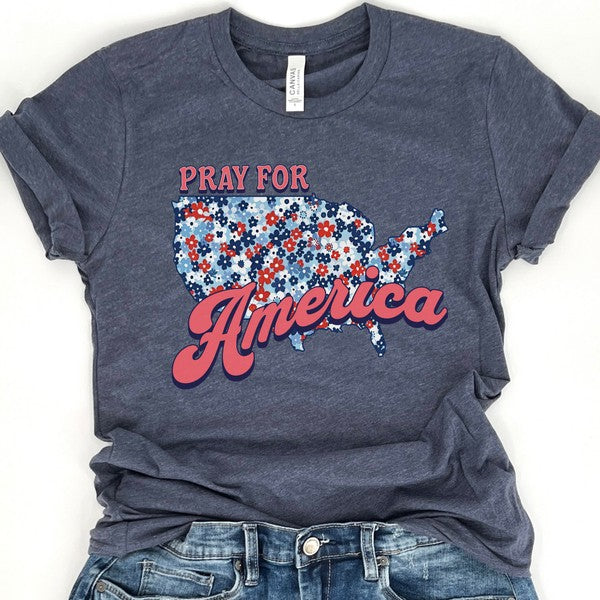 Plus - Pray for America Christian T-shirt