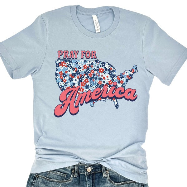 Plus - Pray for America Christian T-shirt