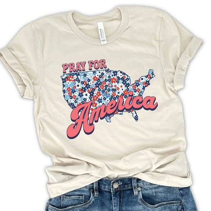 Plus - Pray for America Christian T-shirt