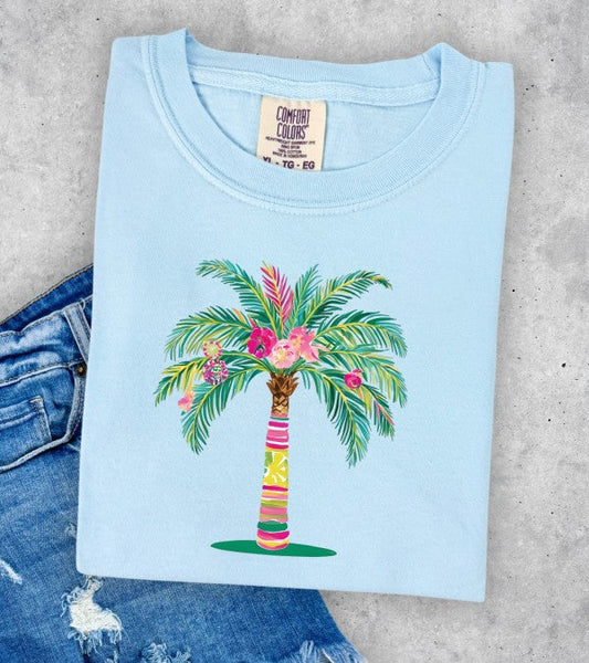 Preppy Palm Comfort Color Tee