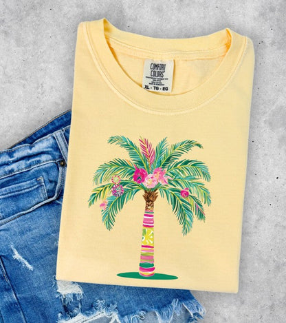 Preppy Palm Comfort Color Tee