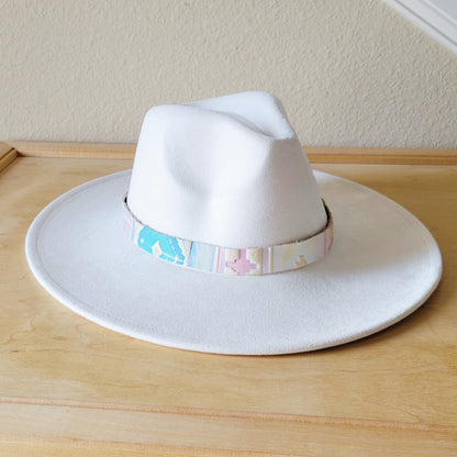**Pastel Navajo Embossed Leather Hat Band Only 950o