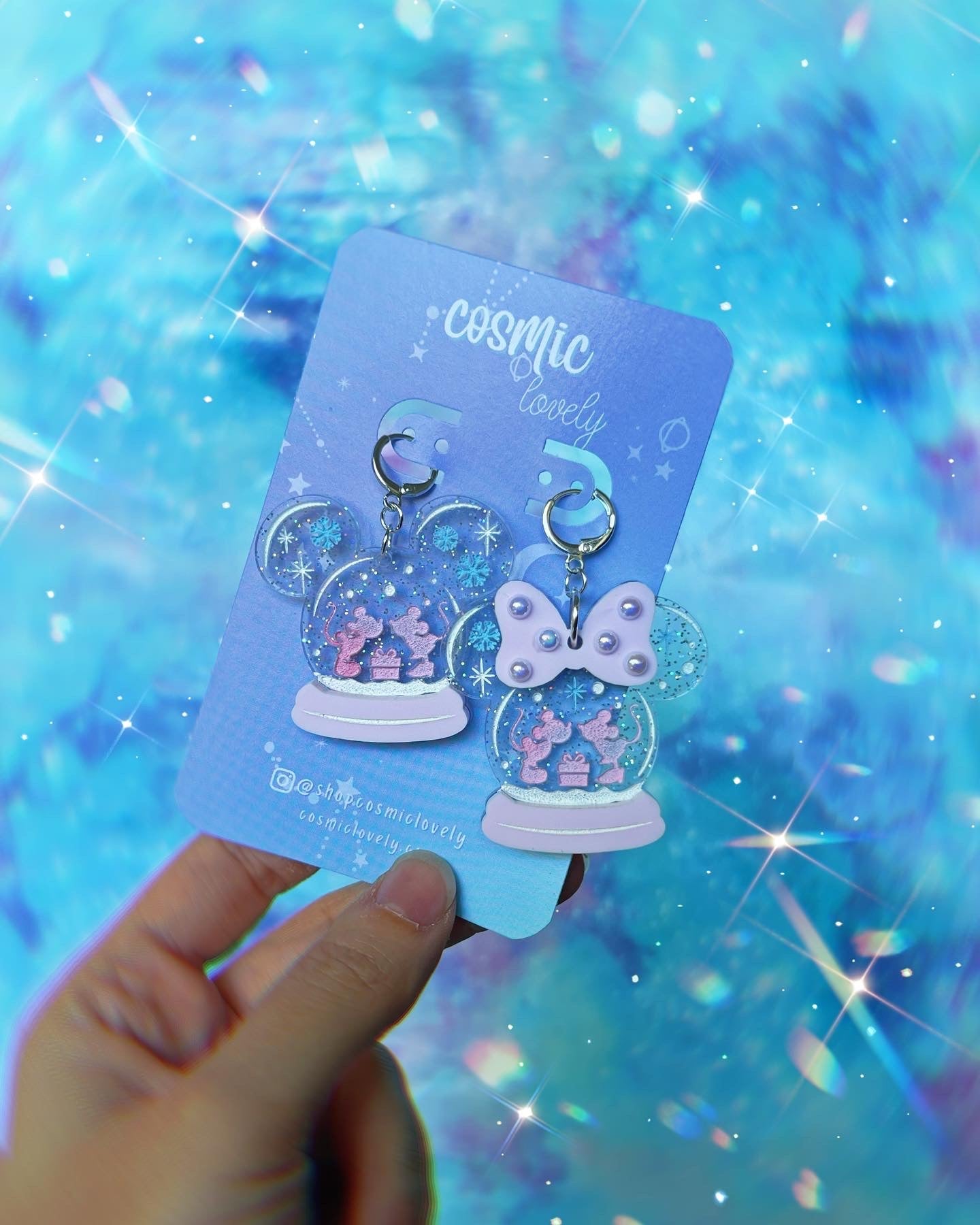 Mousey Snow Globe Earrings