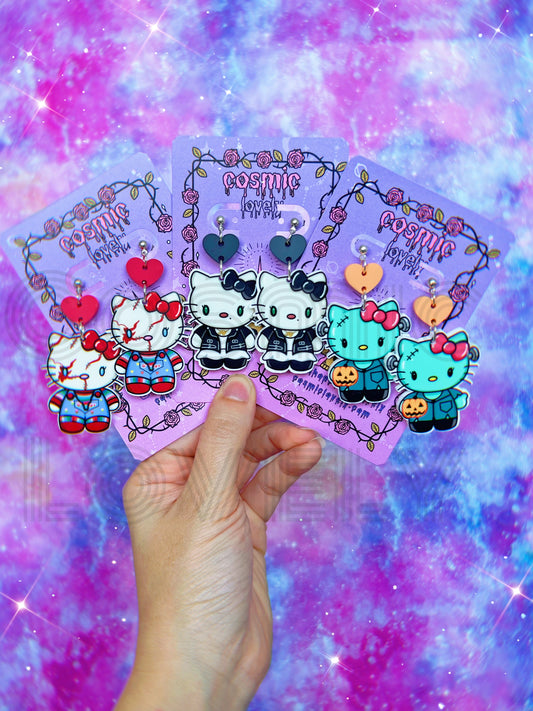 Halloween Horror Kitty Earrings & More