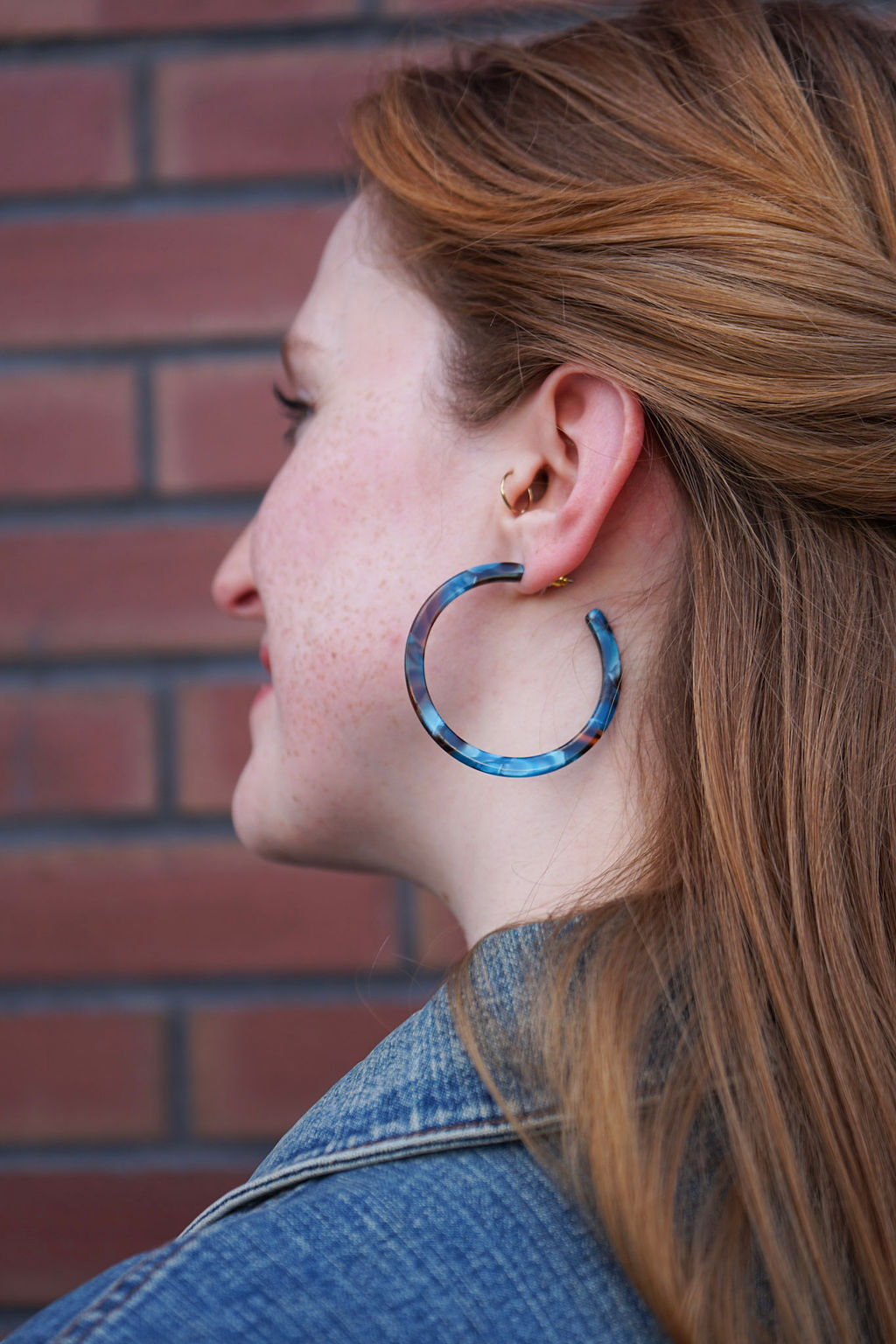 Cameron Hoops - Mocha & Blue