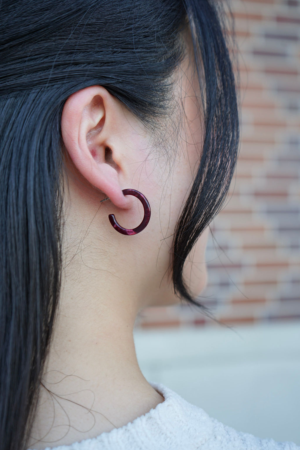 Cam Mini Hoops - Maroon