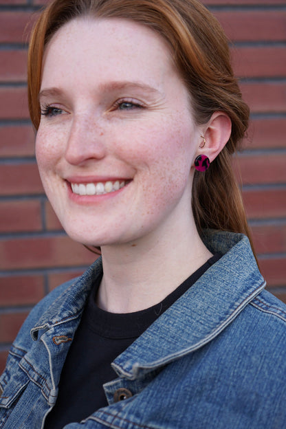 Sophie Studs - Fuchsia Tortoise