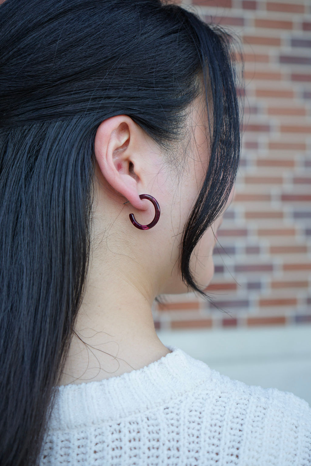 Cam Mini Hoops - Maroon