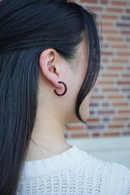 Cam Mini Hoops - Maroon