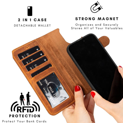 Casper iPhone 14 Series Detachable Leather Wallet Case