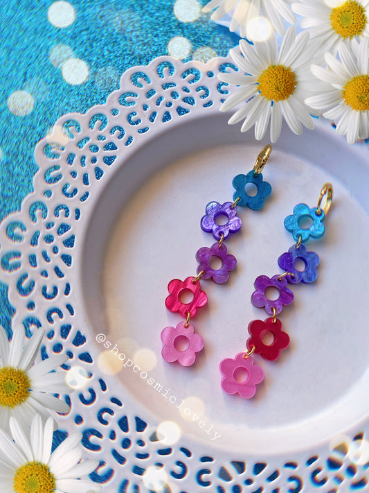 Rainbow Daisy Earrings