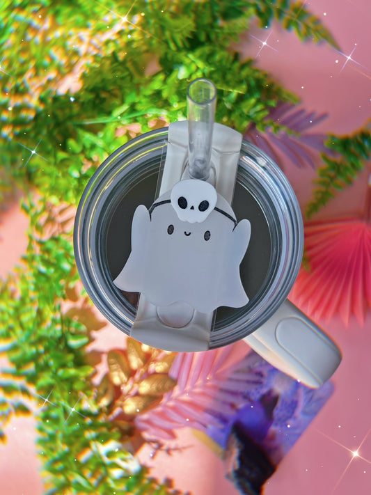 Cute Halloween Skull Mask Ghost Stanley H2.0 Cup Topper 40oz
