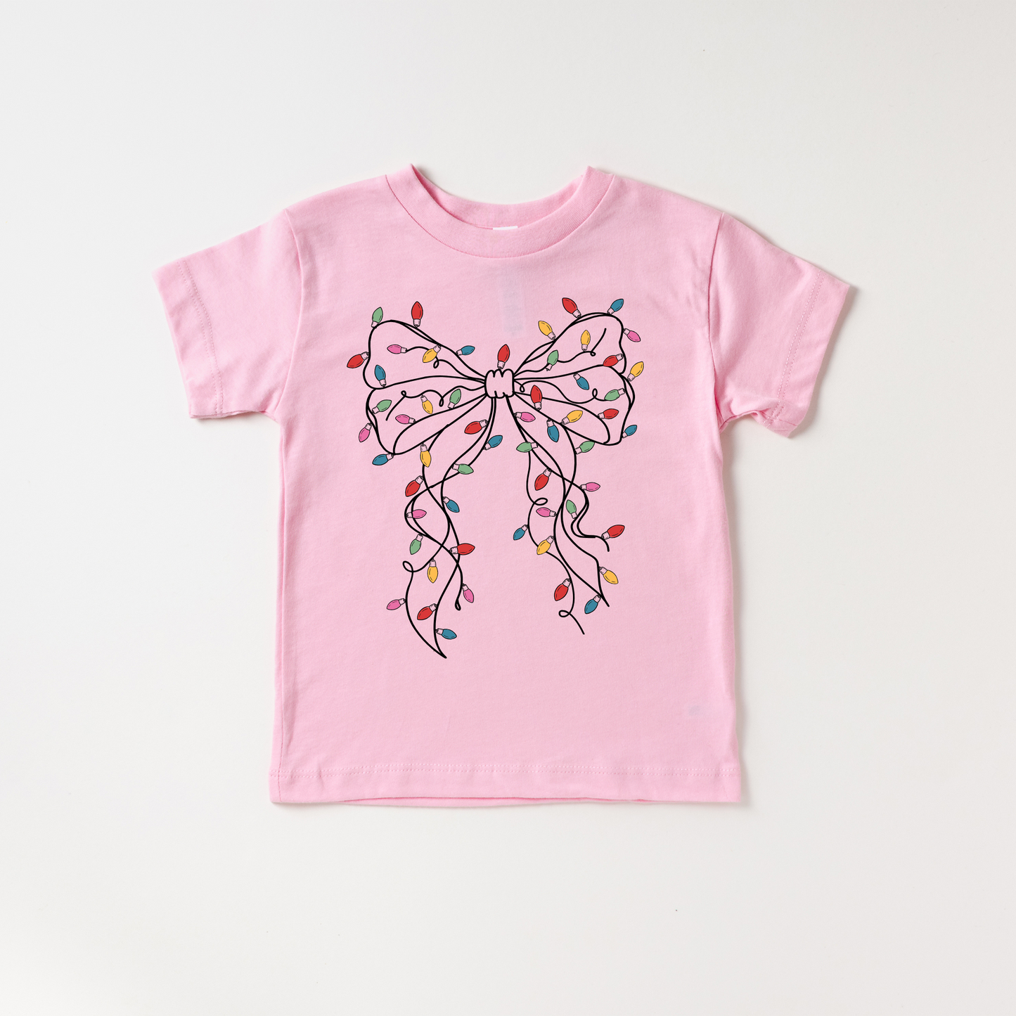 Coquette Bow Christmas Lights Tee