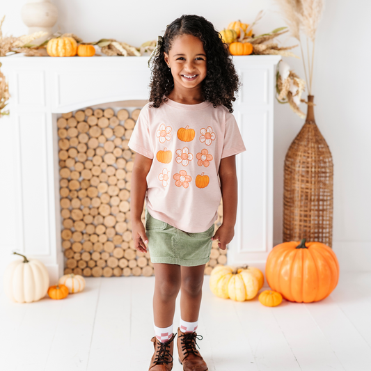 Pumpkins and Flowers