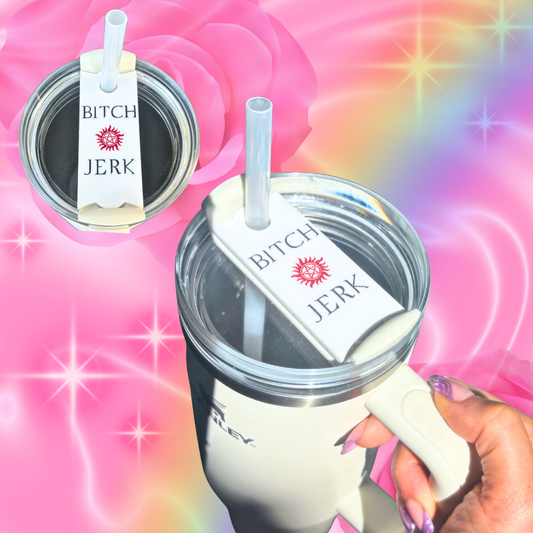 SPN Bitch Jerk Winchester Tumbler Topper: H2.0 Cup Funny SPN Accessories Customizable Colors 40oz | 30oz | 20 oz | 14oz Tumbler Cup Accessories | Quencher Tumbler