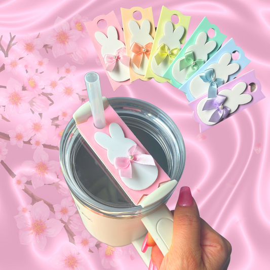 Coquette Easter Bunny Marshmallow Stanley Tumbler H2.0 Cup Topper 40oz | 30oz | 20 oz