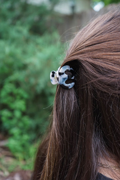 Claire Hair Claw Trio - Blue Tortoise, Snow Tortoise, and Fuchsia Tortoise