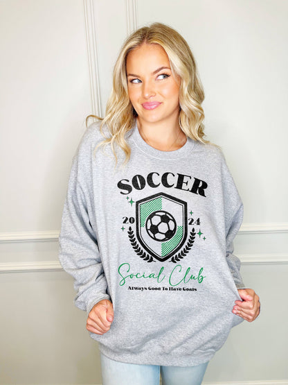 Soccer Social Club Youth and Adult Sweatshirt