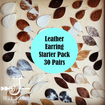 **Leather Earring Starter Pack-Hair-On-Hide-30 Pairs 208m