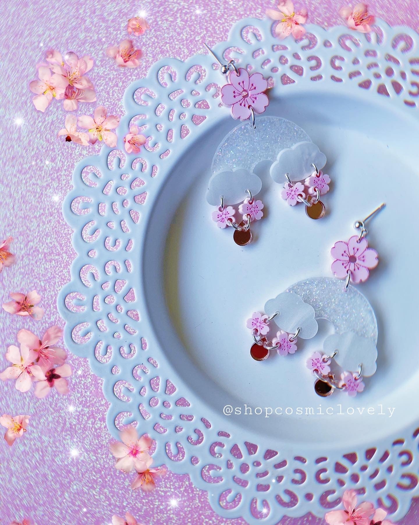 Cherry Blossom Arch Earrings