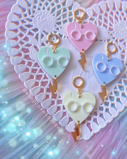 Wizard Candy Heart Earrings