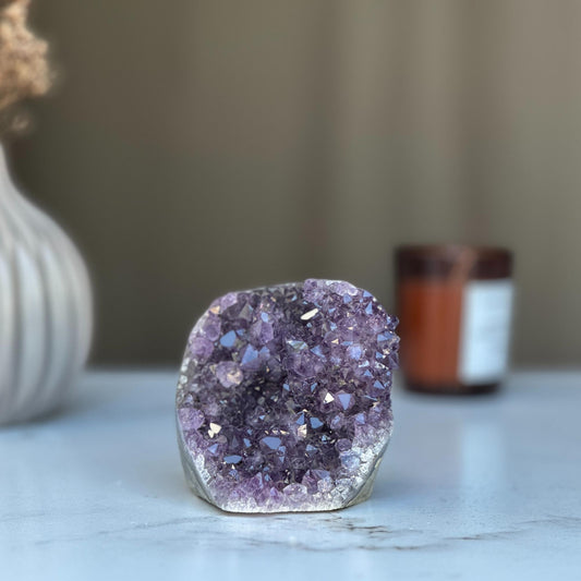 Deep Purple Project Amethyst Crystal ON SALE, galaxy amethyst geode for home decoration
