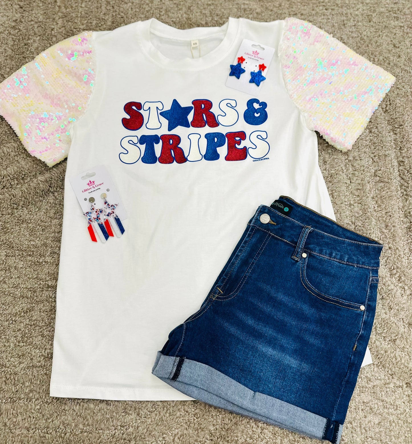Stars & Stripes Sequin Sleeve