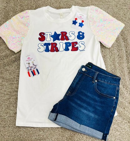 Stars & Stripes Sequin Sleeve