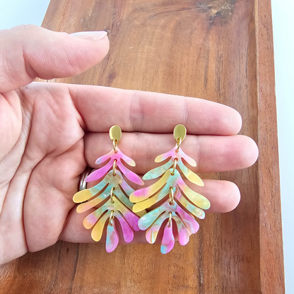 Petite Palm Earrings - Tropical Delight