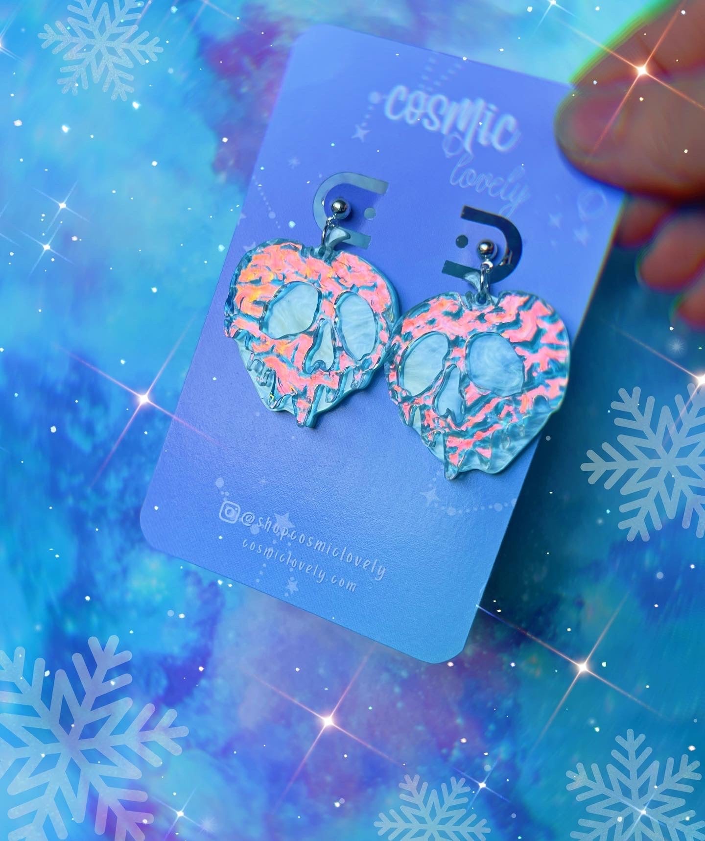 Icy Poison Apple Earrings