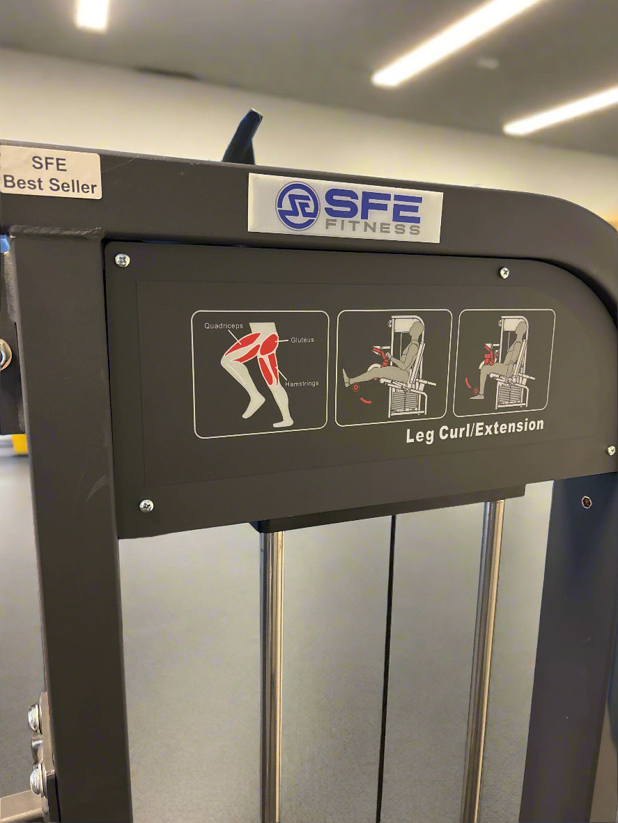 SFE Seated Selectorized Leg Extension & Leg Curl Machine w/ 250lb weight stack (New)