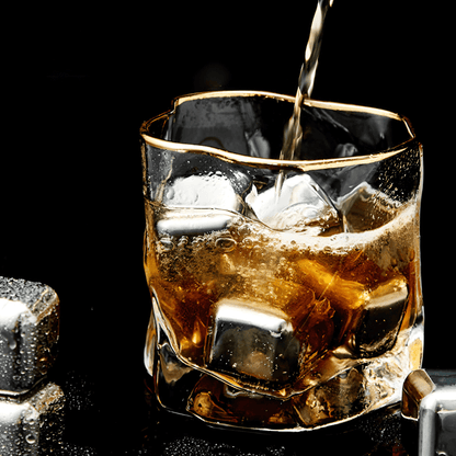 Gold Hoshi Japanese Crystal Whisky Glass