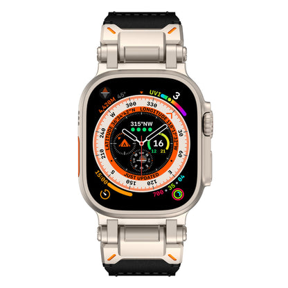 Leather Tactical Band for Apple Watch Ultra – 26mm Wide, Mecha-Style Connectors, Adventure-Ready