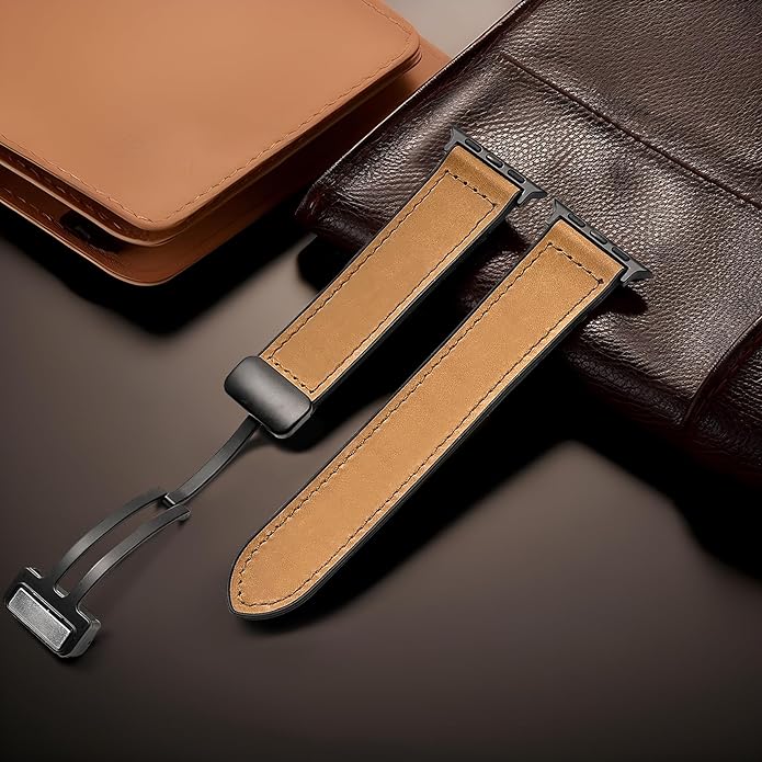 Magnetic Buckle Leather Band for Apple Watch