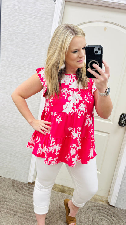 Hot Pink Petals Blouse