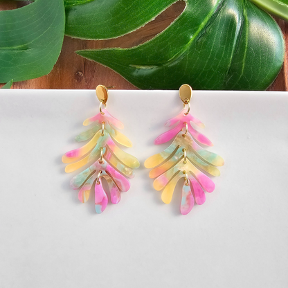 Petite Palm Earrings - Tropical Delight