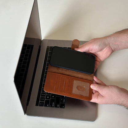 Vegas Premium Leather iPhone 15 Pro Max Wallet Case with MagSafe | Detachable RFID Blocking Luxury Wallet