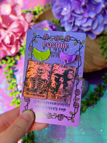 Halloween Tarot Card Earrings