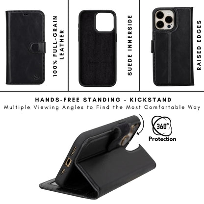 Casper iPhone 14 Series Detachable Leather Wallet Case